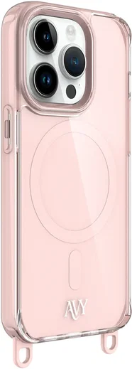 AVY Apple iPhone 13 Pro Hoesje MagSafe met Koord Haakjes Roze afbeelding 12