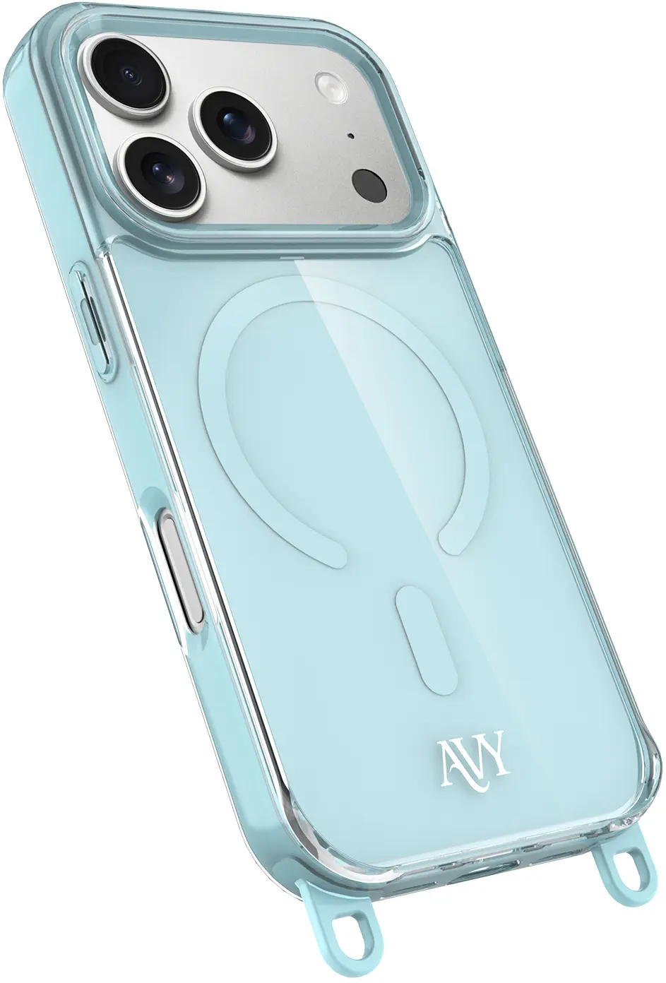 AVY Apple iPhone 17 Pro Hoesje MagSafe met Koord Haakjes Blauw afbeelding 14