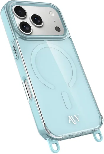 AVY Apple iPhone 17 Pro Hoesje MagSafe met Koord Haakjes Blauw afbeelding 14