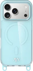 AVY Apple iPhone 17 Pro Hoesje MagSafe met Koord Haakjes Blauw afbeelding