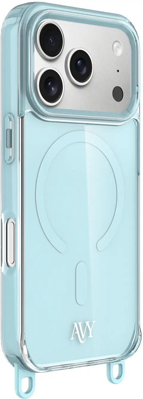 AVY Apple iPhone 17 Pro Hoesje MagSafe met Koord Haakjes Blauw afbeelding 12
