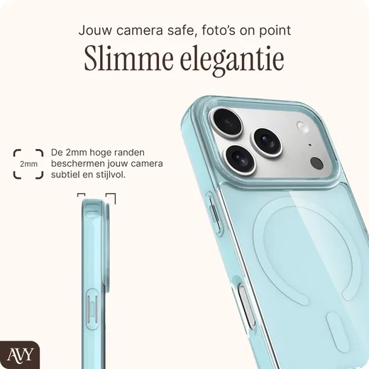 AVY Apple iPhone 17 Pro Hoesje MagSafe met Koord Haakjes Blauw afbeelding 7