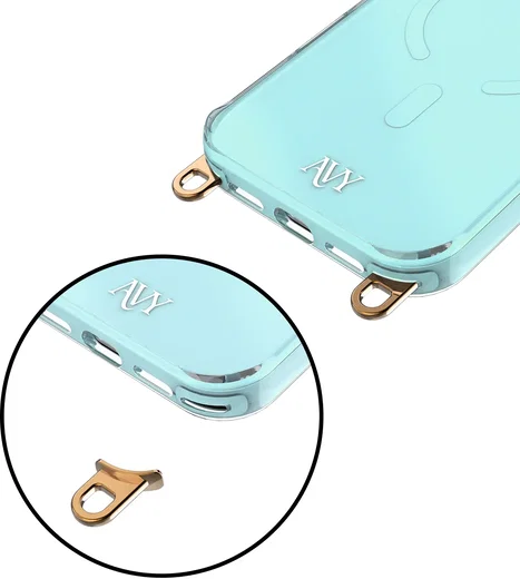 AVY Apple iPhone 17 Pro Max Hoesje MagSafe met Koord Haakjes Blauw afbeelding 15