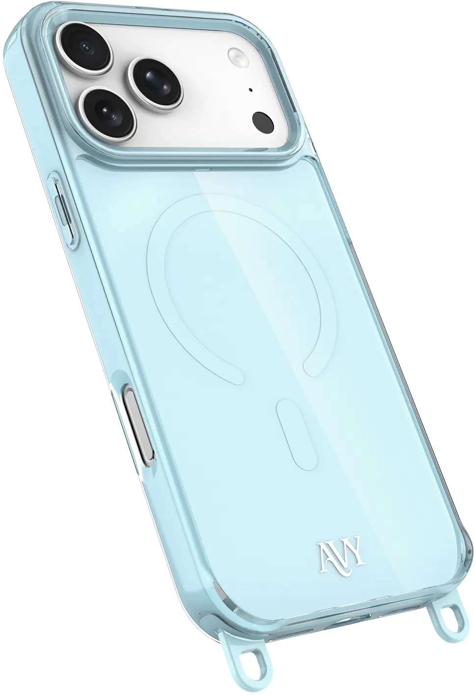 AVY Apple iPhone 17 Pro Max Hoesje MagSafe met Koord Haakjes Blauw afbeelding 14