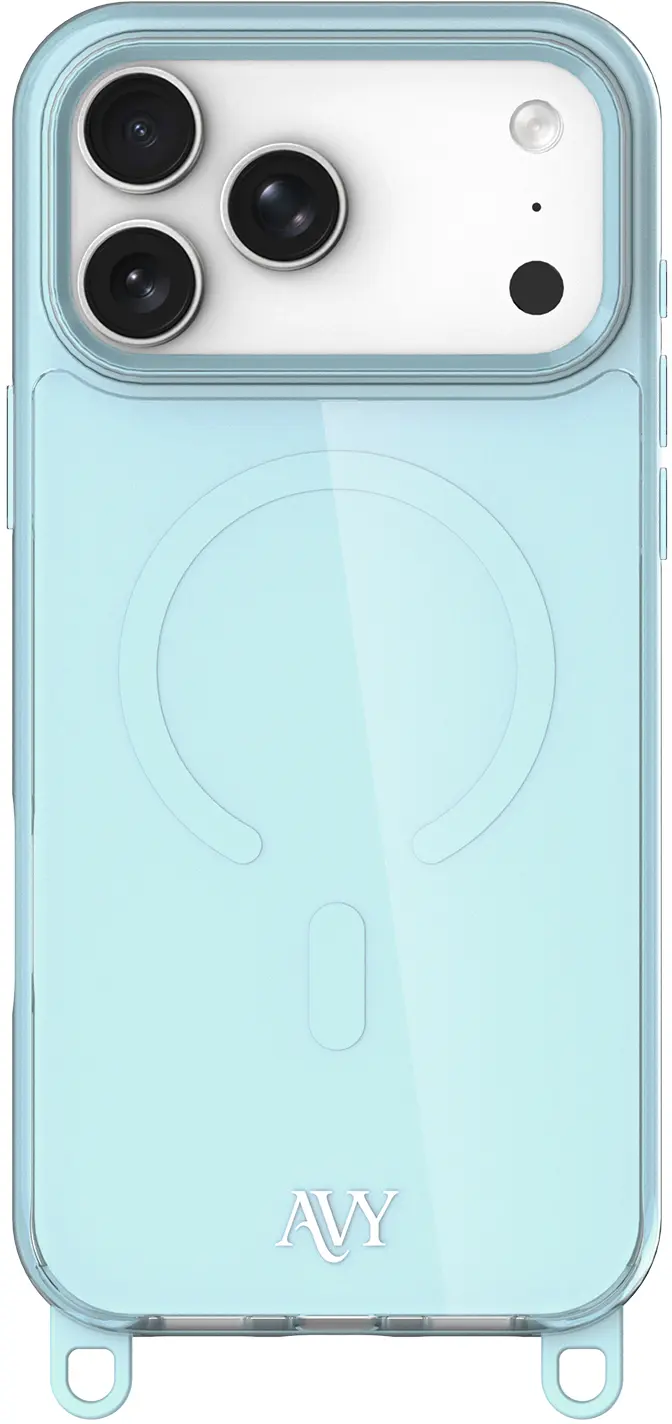 AVY Apple iPhone 17 Pro Max Hoesje MagSafe met Koord Haakjes Blauw afbeelding 1