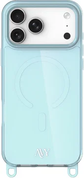 AVY Apple iPhone 17 Pro Max Hoesje MagSafe met Koord Haakjes Blauw