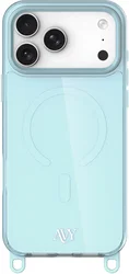 AVY Apple iPhone 17 Pro Max Hoesje MagSafe met Koord Haakjes Blauw afbeelding