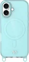 AVY Apple iPhone 16 Hoesje MagSafe met Koord Haakjes Blauw