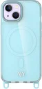 AVY Apple iPhone 15 Hoesje MagSafe met Koord Haakjes Blauw