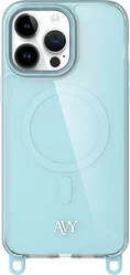 AVY Apple iPhone 14 Pro Max Hoesje MagSafe met Koord Haakjes Blauw afbeelding