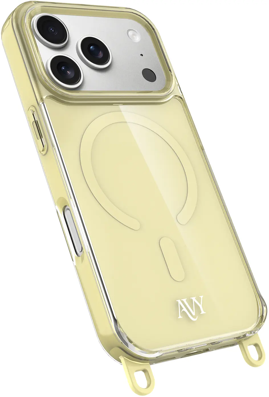 AVY Apple iPhone 17 Pro Hoesje MagSafe met Koord Haakjes Geel afbeelding 14