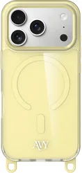 AVY Apple iPhone 17 Pro Hoesje MagSafe met Koord Haakjes Geel afbeelding
