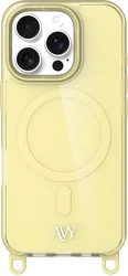 AVY Apple iPhone 16 Pro Hoesje MagSafe met Koord Haakjes Geel afbeelding