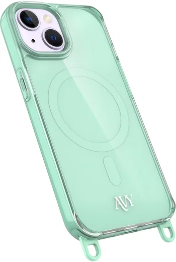 AVY Apple iPhone 15 Hoesje MagSafe met Koord Haakjes Matcha afbeelding 14