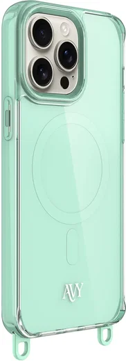 AVY Apple iPhone 15 Pro Max Hoesje MagSafe met Koord Haakjes Matcha afbeelding 12