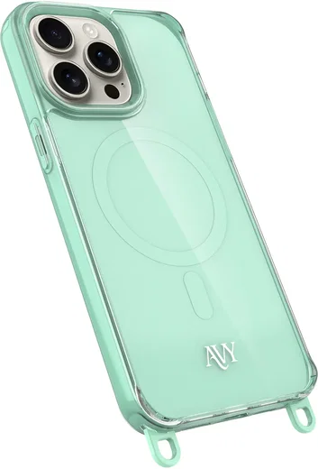 AVY Apple iPhone 14 / 13 Hoesje MagSafe met Koord Haakjes Matcha afbeelding 12