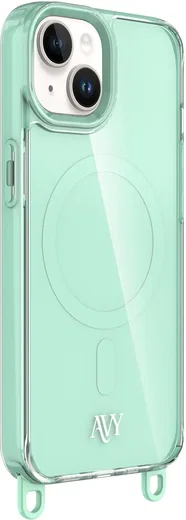 AVY Apple iPhone 14 / 13 Hoesje MagSafe met Koord Haakjes Matcha afbeelding 14