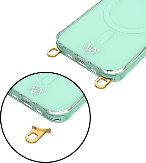 AVY Apple iPhone 14 Pro Hoesje MagSafe met Koord Haakjes Matcha afbeelding 15