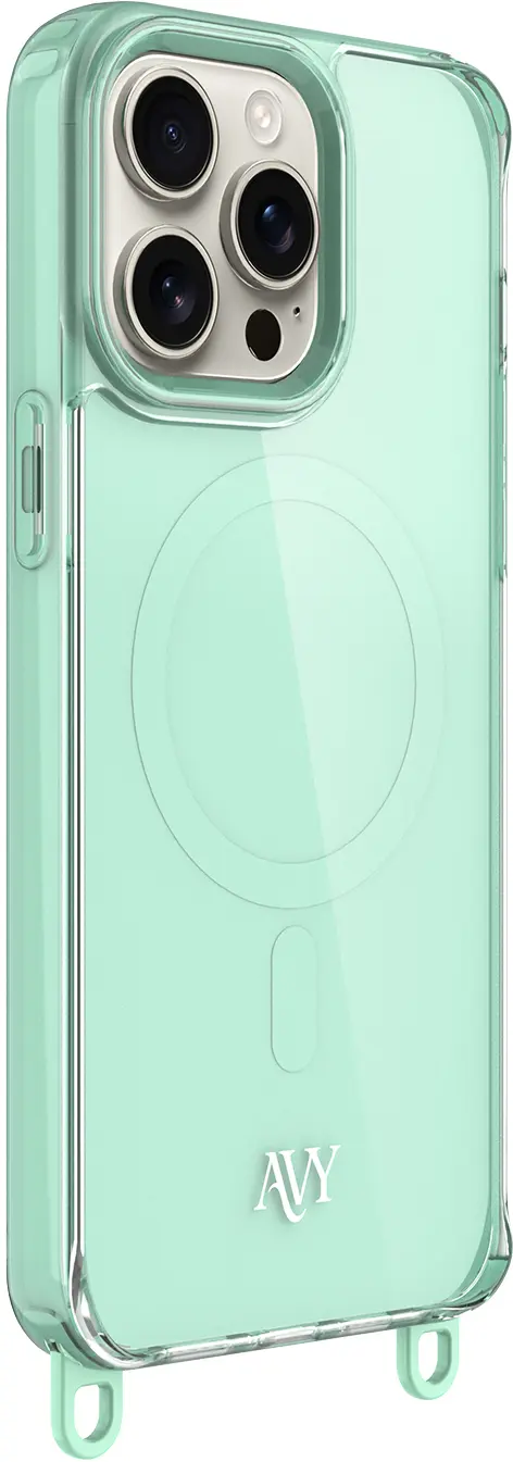 AVY Apple iPhone 14 Pro Max Hoesje MagSafe met Koord Haakjes Matcha afbeelding 12