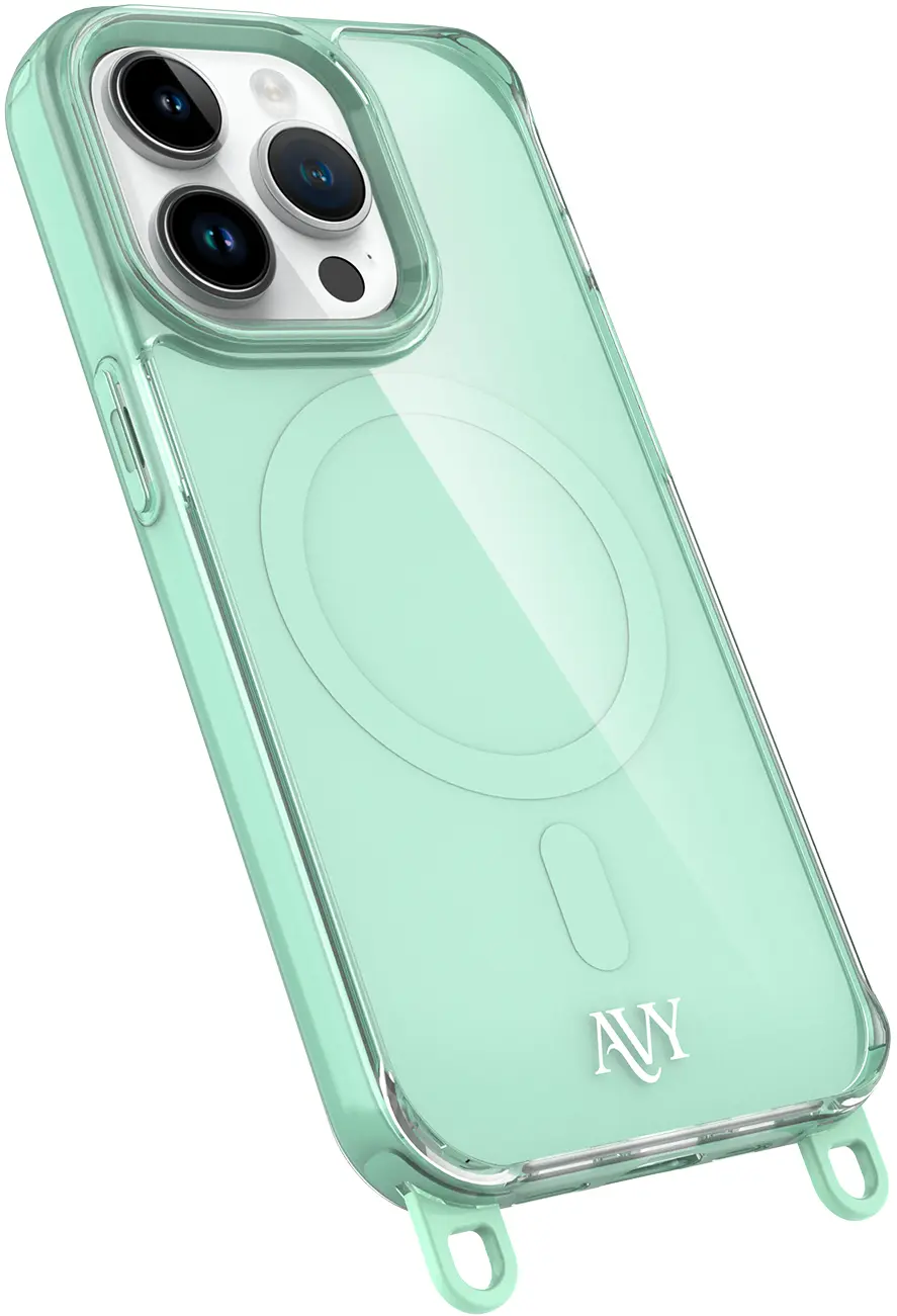 AVY Apple iPhone 13 Pro Hoesje MagSafe met Koord Haakjes Matcha afbeelding 14