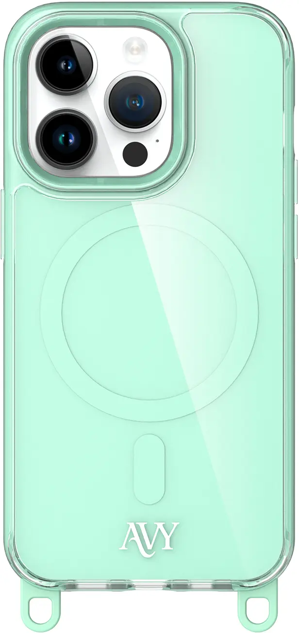 AVY Apple iPhone 13 Pro Hoesje MagSafe met Koord Haakjes Matcha afbeelding 1