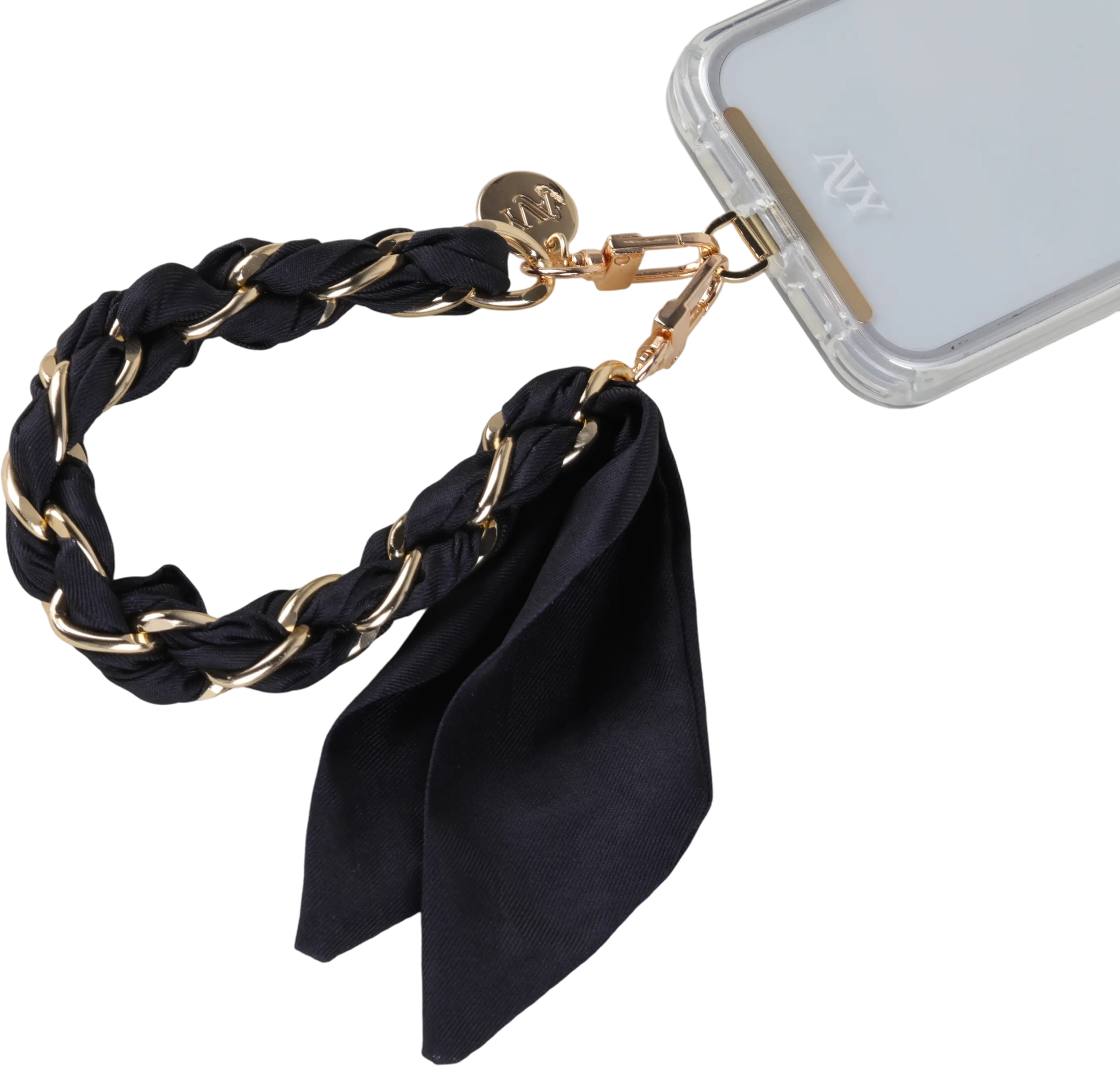 AVY Universeel Sjaal Telefoonkoord / Polsbandje (32CM) Bandana Black afbeelding 12