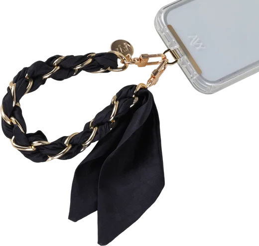 AVY Universeel Sjaal Telefoonkoord / Polsbandje (32CM) Bandana Black afbeelding 12