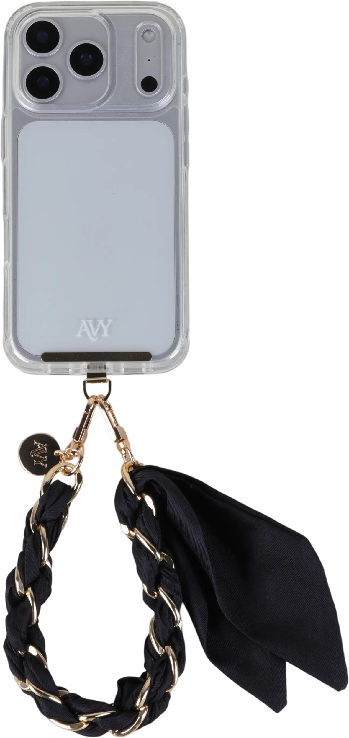 AVY Universeel Sjaal Telefoonkoord / Polsbandje (32CM) Bandana Black afbeelding 13