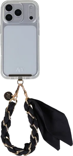 AVY Universeel Sjaal Telefoonkoord / Polsbandje (32CM) Bandana Black afbeelding 13