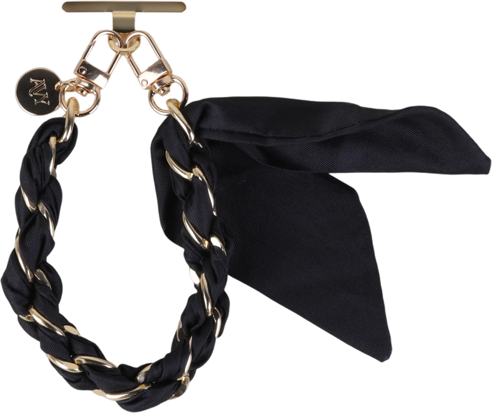 AVY Universeel Sjaal Telefoonkoord / Polsbandje (32CM) Bandana Black afbeelding 11