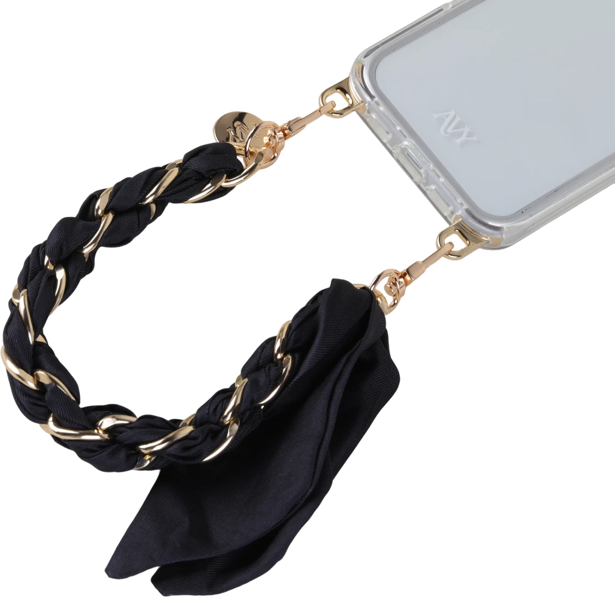 AVY Universeel Sjaal Telefoonkoord / Polsbandje (32CM) Bandana Black afbeelding 7