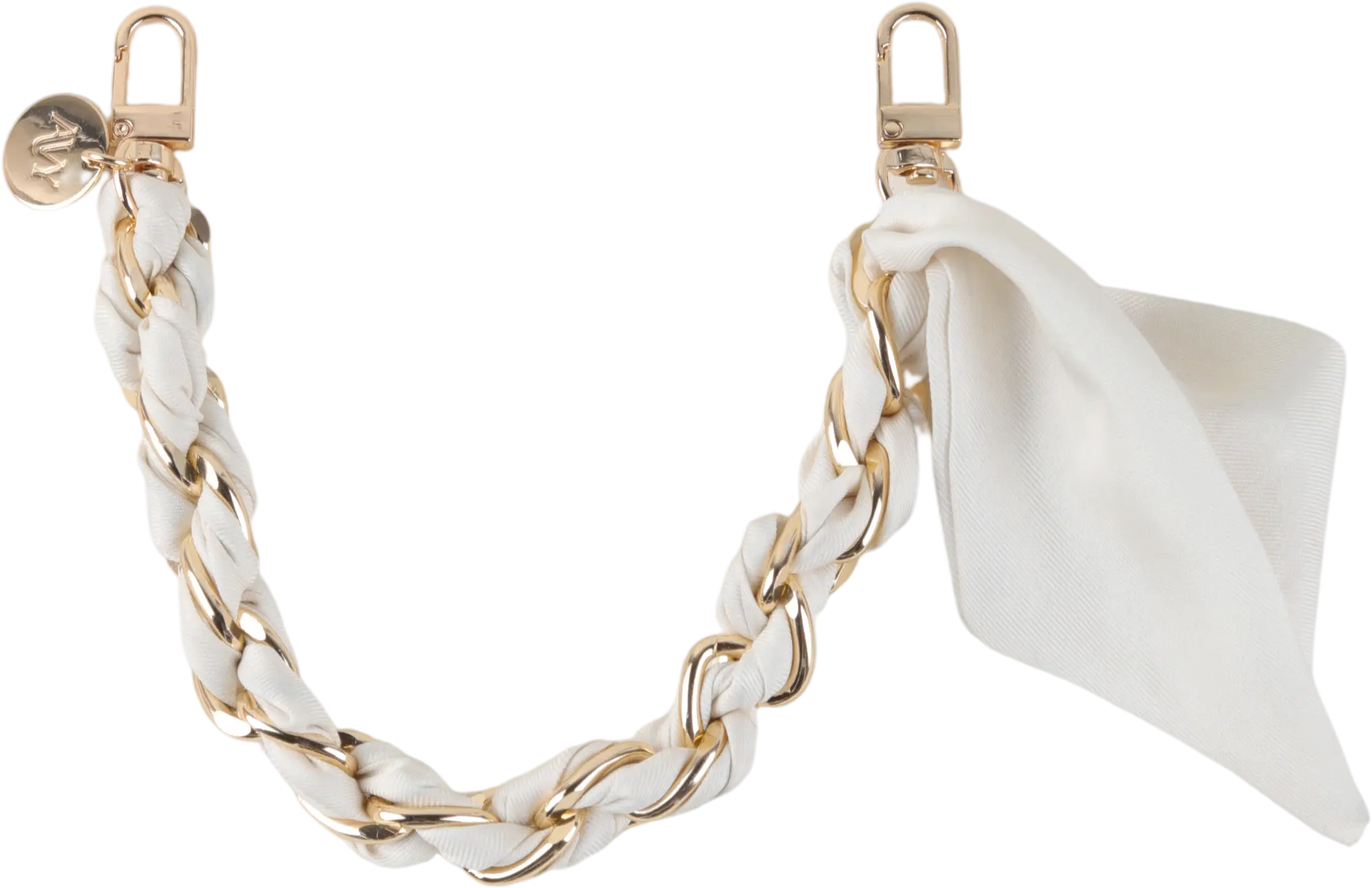 AVY Universeel Sjaal Telefoonkoord / Polsbandje (32CM) Bandana Beige afbeelding 1