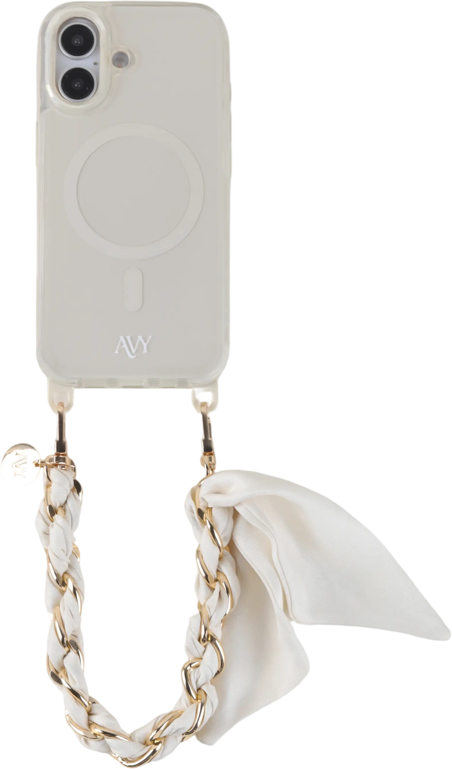 AVY Universeel Sjaal Telefoonkoord / Polsbandje (32CM) Bandana Beige afbeelding 9