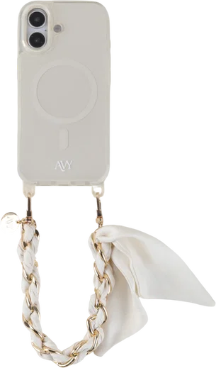 AVY Universeel Sjaal Telefoonkoord / Polsbandje (32CM) Bandana Beige afbeelding 9