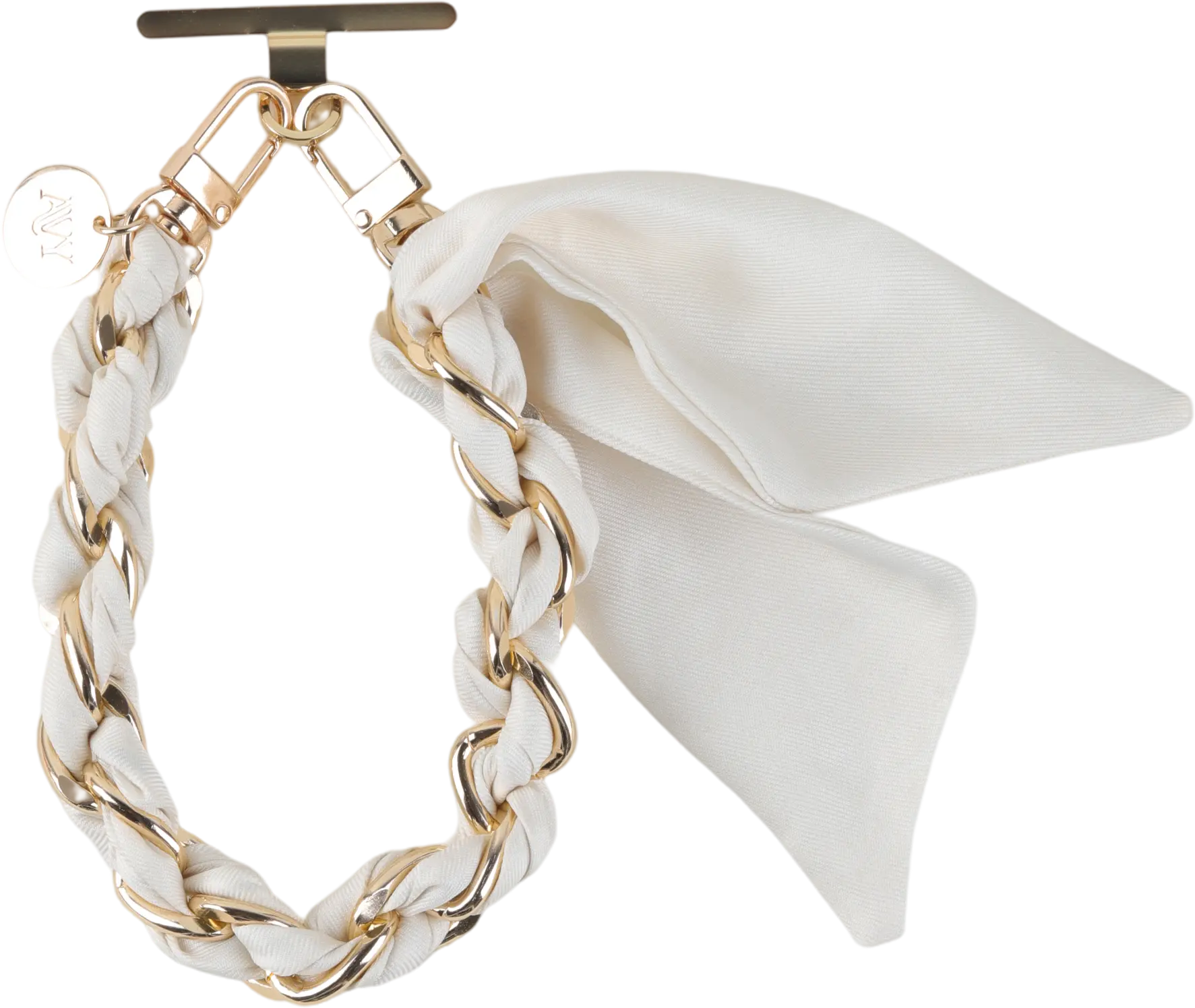 AVY Universeel Sjaal Telefoonkoord / Polsbandje (32CM) Bandana Beige afbeelding 7