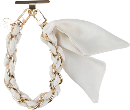 AVY Universeel Sjaal Telefoonkoord / Polsbandje (32CM) Bandana Beige afbeelding 7