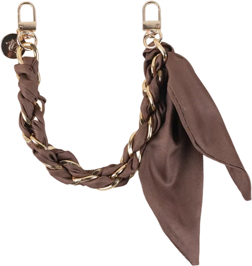 AVY Universeel Sjaal Telefoonkoord / Polsbandje (32CM) Bandana Brown afbeelding 1