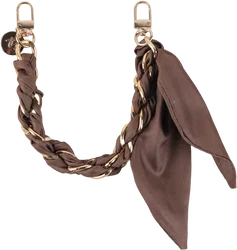 AVY Universeel Sjaal Telefoonkoord / Polsbandje (32CM) Bandana Brown afbeelding