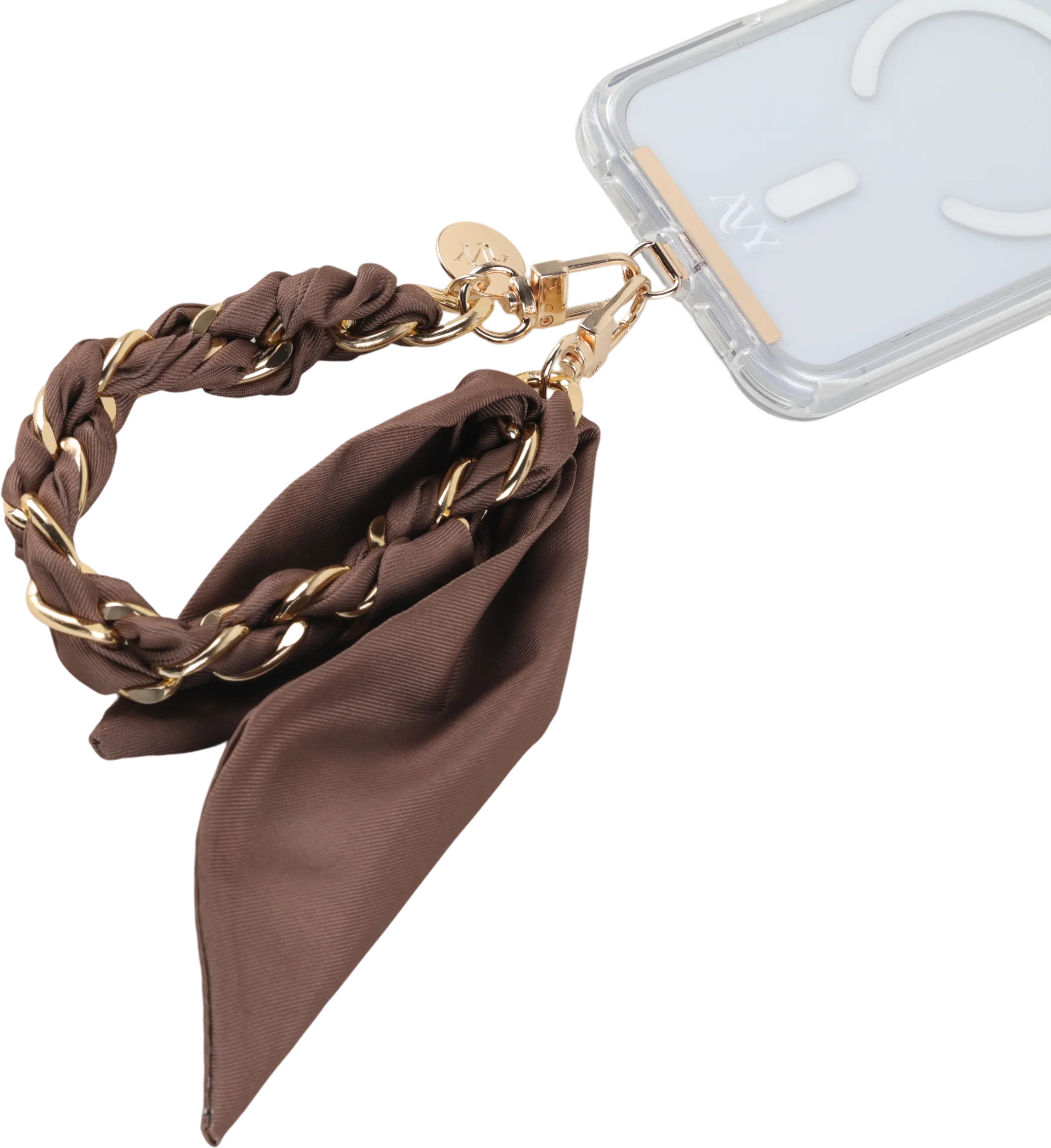 AVY Universeel Sjaal Telefoonkoord / Polsbandje (32CM) Bandana Brown afbeelding 7