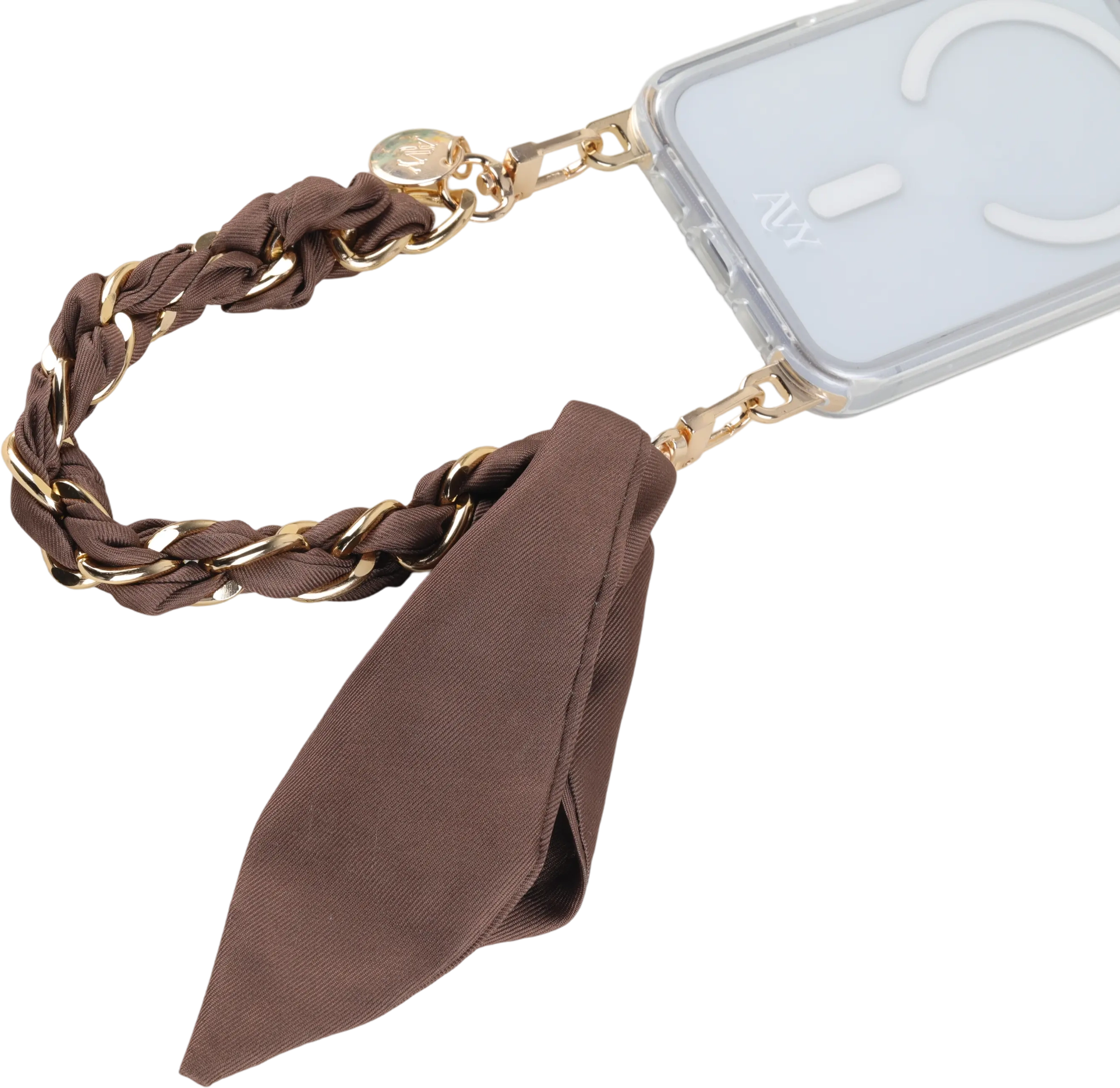 AVY Universeel Sjaal Telefoonkoord / Polsbandje (32CM) Bandana Brown afbeelding 8