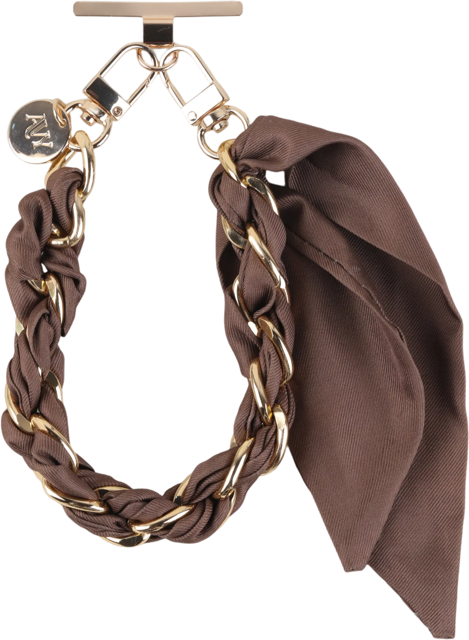 AVY Universeel Sjaal Telefoonkoord / Polsbandje (32CM) Bandana Brown afbeelding 4