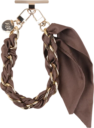 AVY Universeel Sjaal Telefoonkoord / Polsbandje (32CM) Bandana Brown afbeelding 4