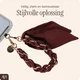 AVY Universeel Sjaal Telefoonkoord / Polsbandje (32CM) Bandana Burgundy afbeelding 2