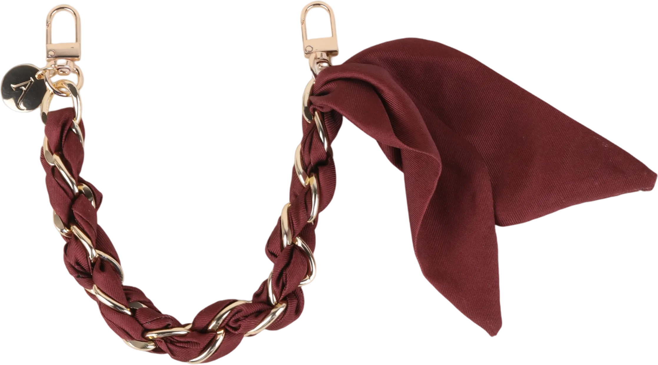 AVY Universeel Sjaal Telefoonkoord / Polsbandje (32CM) Bandana Burgundy afbeelding 1