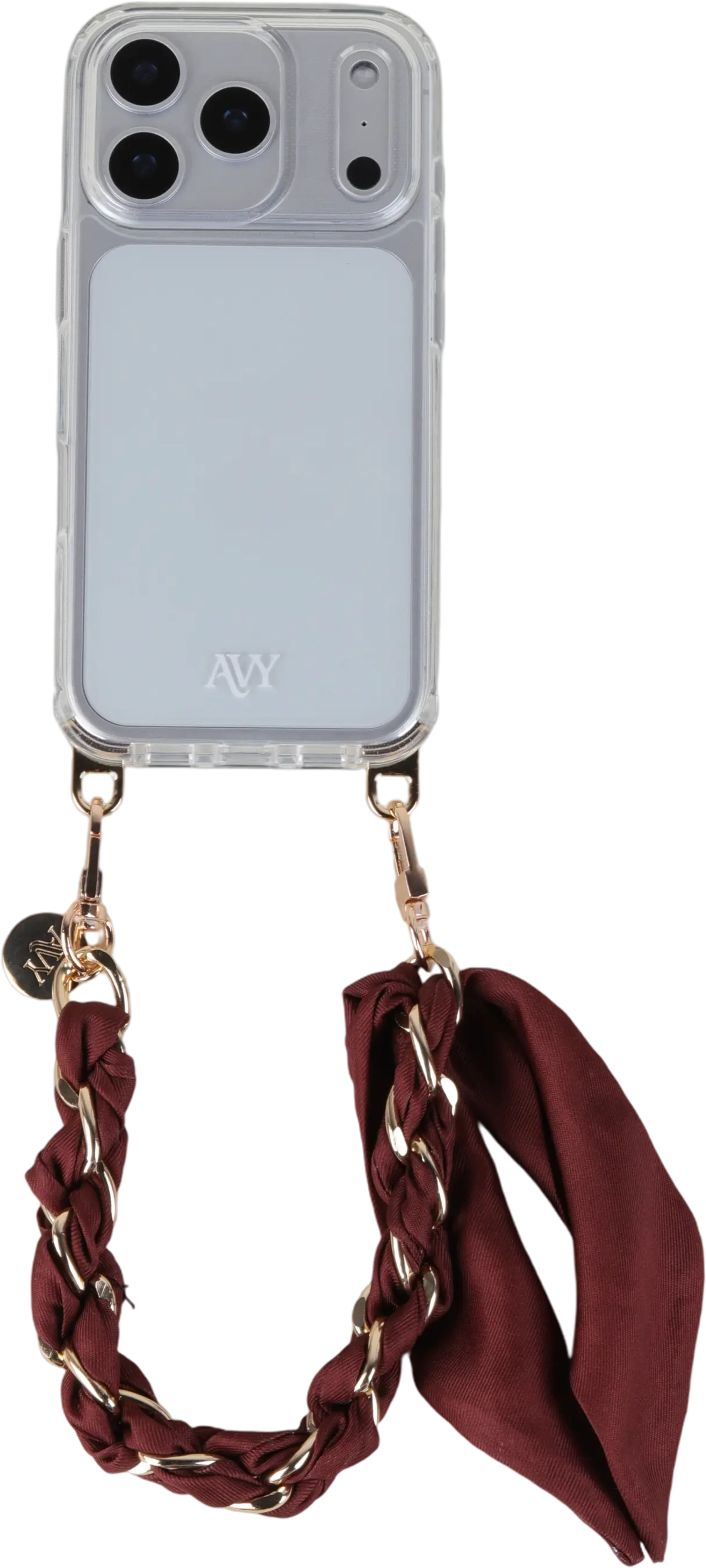 AVY Universeel Sjaal Telefoonkoord / Polsbandje (32CM) Bandana Burgundy afbeelding 10