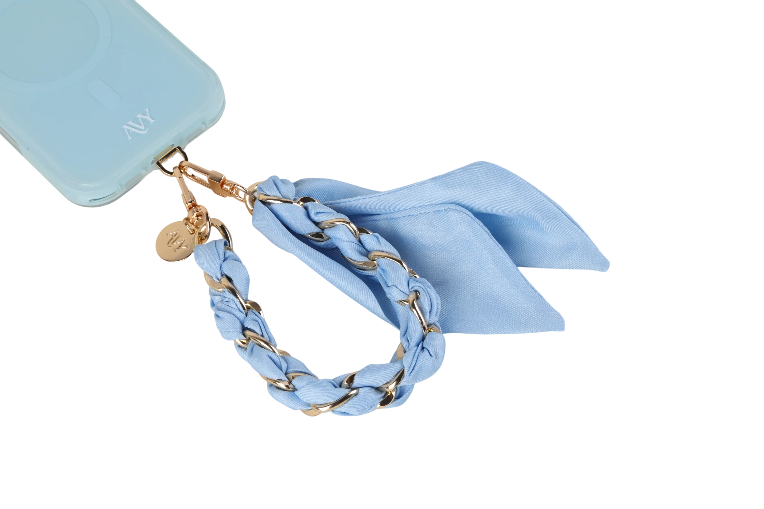 AVY Universeel Sjaal Telefoonkoord / Polsbandje (32CM) Bandana Blue afbeelding 13