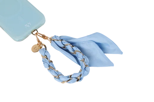 AVY Universeel Sjaal Telefoonkoord / Polsbandje (32CM) Bandana Blue afbeelding 13