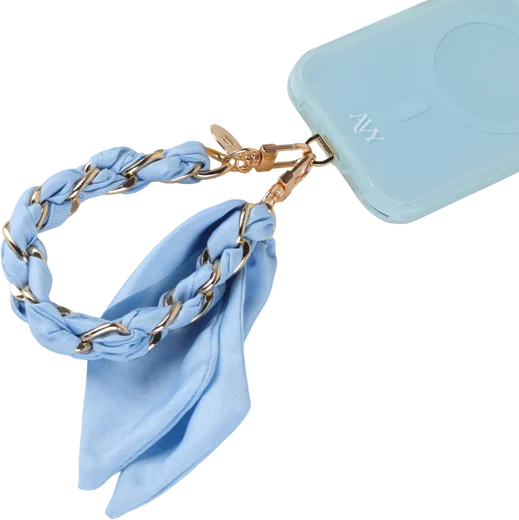 AVY Universeel Sjaal Telefoonkoord / Polsbandje (32CM) Bandana Blue afbeelding 12