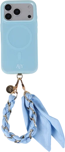 AVY Universeel Sjaal Telefoonkoord / Polsbandje (32CM) Bandana Blue afbeelding 9