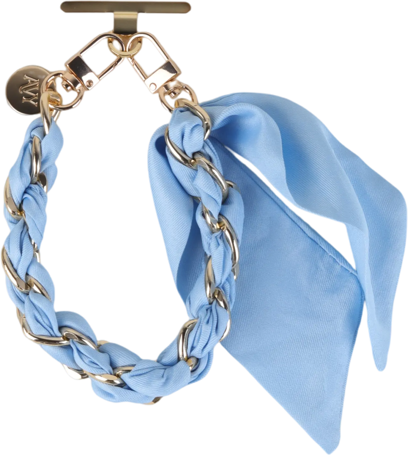 AVY Universeel Sjaal Telefoonkoord / Polsbandje (32CM) Bandana Blue afbeelding 6